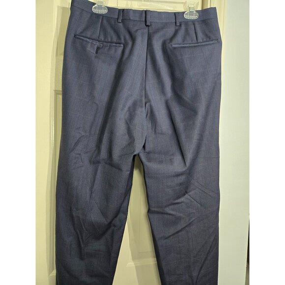 Hart Schaffner & Marx Mens Gray Plaid Suit 2-Piece Jacket & Pants Size 44L Pants - Picture 7 of 12